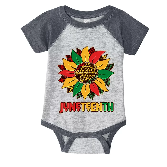 Celebrate Juneteenth Traditional African Pattern Sunflower Infant Baby Jersey Bodysuit