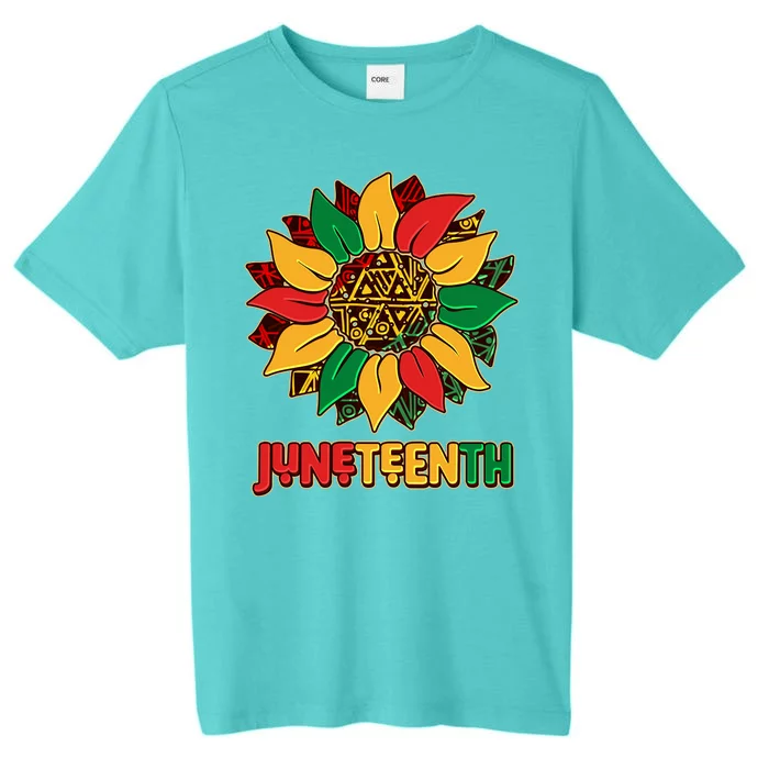 Celebrate Juneteenth Traditional African Pattern Sunflower ChromaSoft Performance T-Shirt