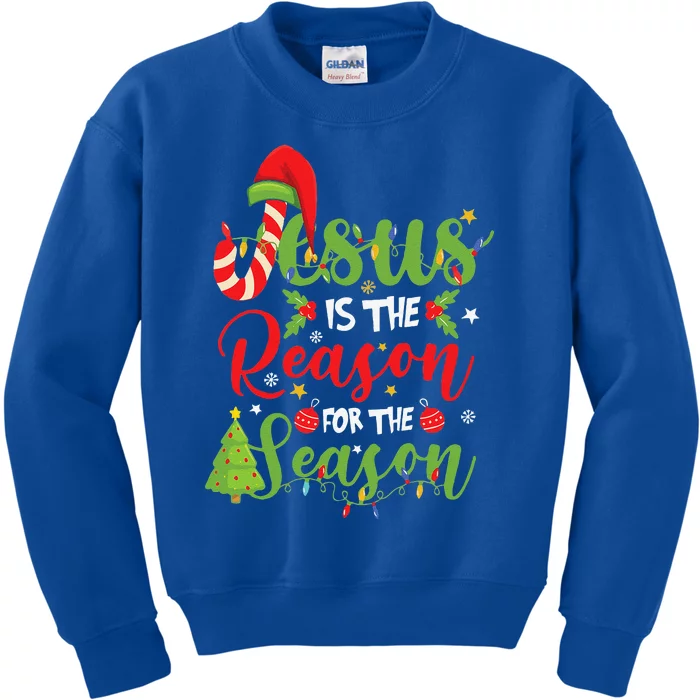 Christian Jesus The Reason Christmas Stocking Stuffer Gifts Kids Sweatshirt