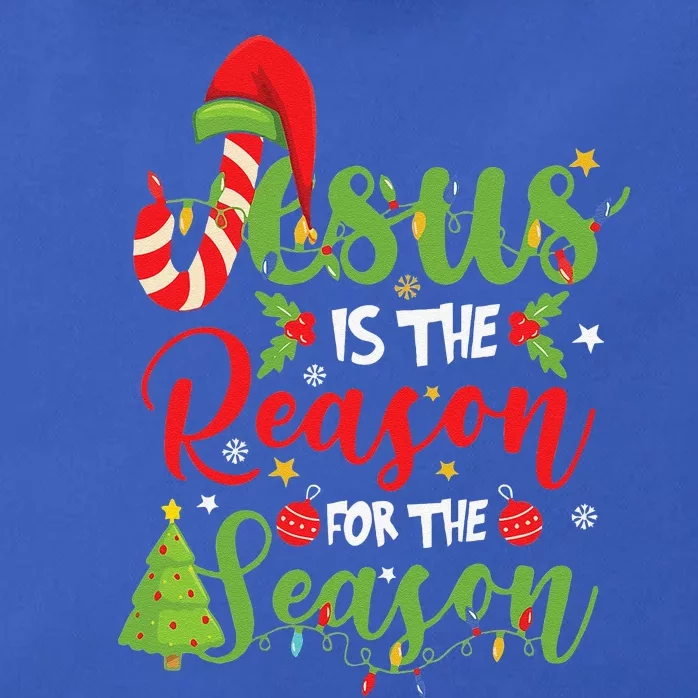 Christian Jesus The Reason Christmas Stocking Stuffer Gifts Zip Tote Bag