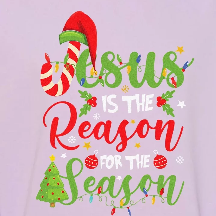 Christian Jesus The Reason Christmas Stocking Stuffer Gifts Garment-Dyed Sweatshirt