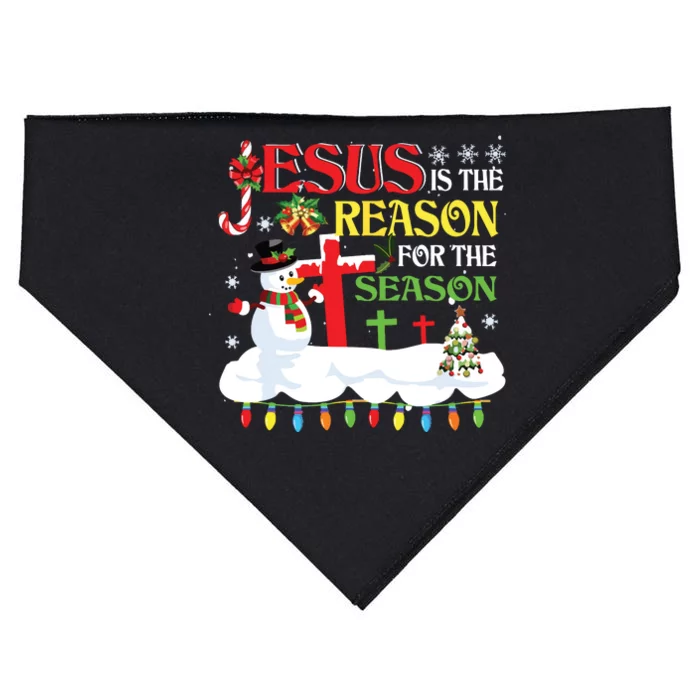 Christian Jesus The Reason Christmas Stocking Stuffer Gifts USA-Made Doggie Bandana