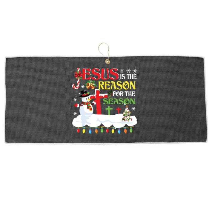 Christian Jesus The Reason Christmas Stocking Stuffer Gifts Large Microfiber Waffle Golf Towel