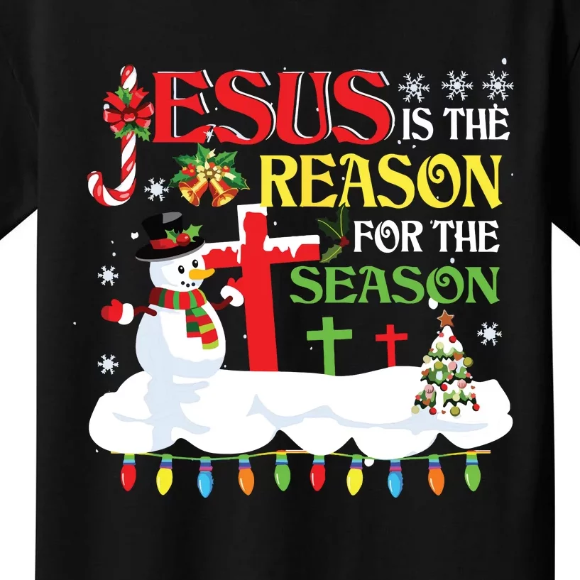 Christian Jesus The Reason Christmas Stocking Stuffer Gifts Kids T-Shirt