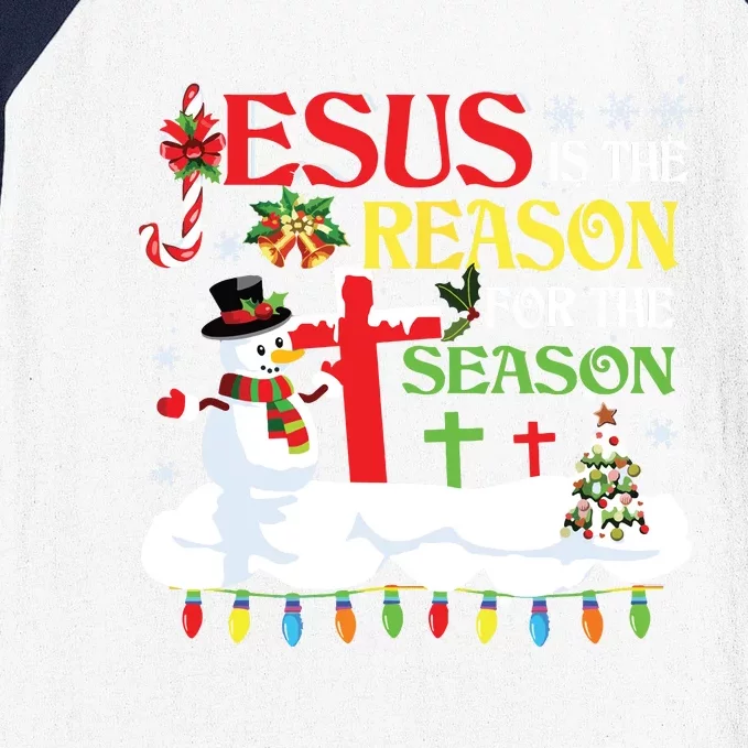 Christian Jesus The Reason Christmas Stocking Stuffer Gifts Baseball Sleeve Shirt