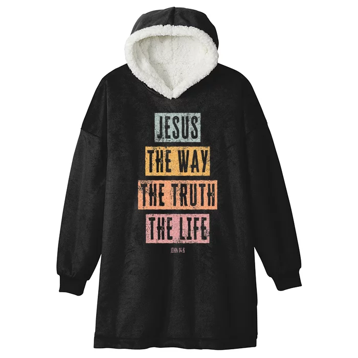 Christian Jesus The Way Truth Life Hooded Wearable Blanket