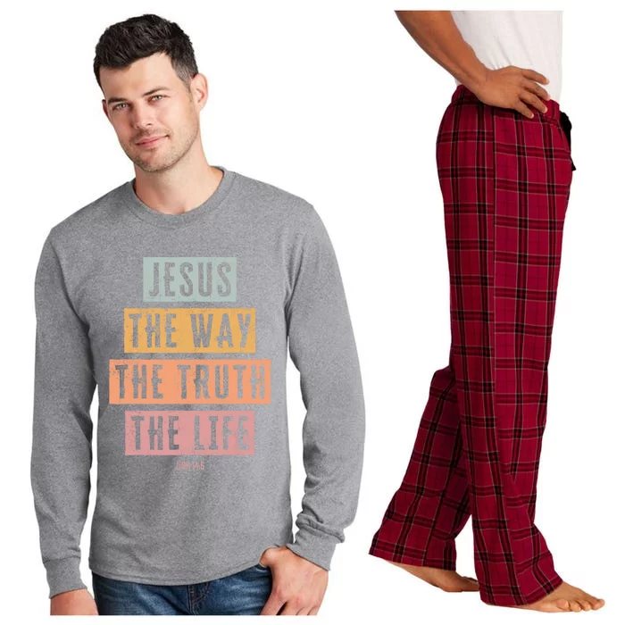 Christian Jesus The Way Truth Life Long Sleeve Pajama Set