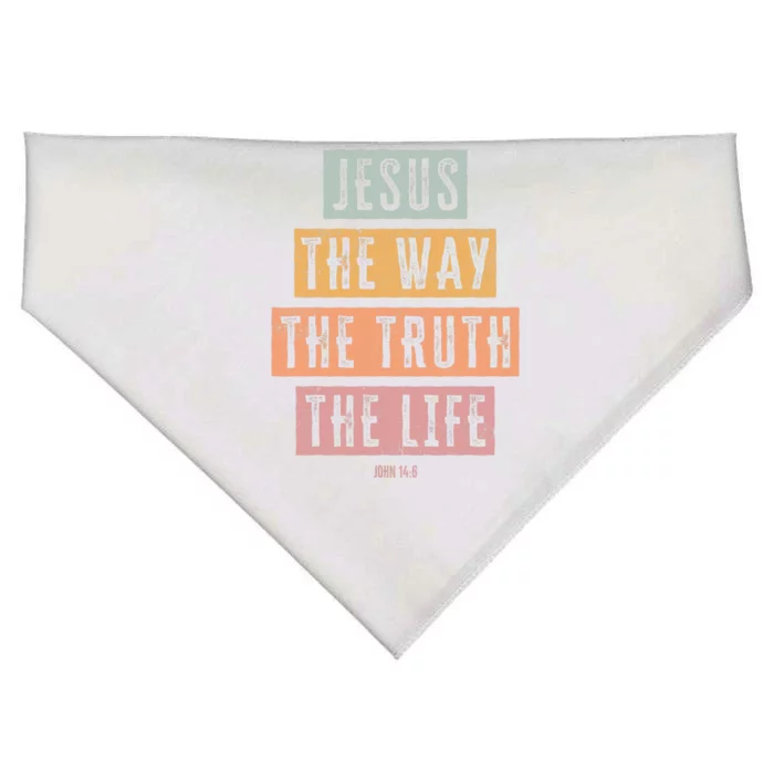 Christian Jesus The Way Truth Life USA-Made Doggie Bandana