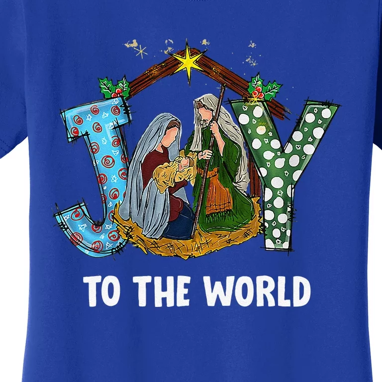 Christmas Joy To The World Baby Jesus Religious Christian Women's T-Shirt