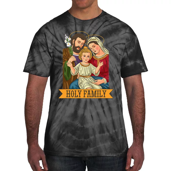 Child Jesus Virgin Mary and St Joseph Tie-Dye T-Shirt