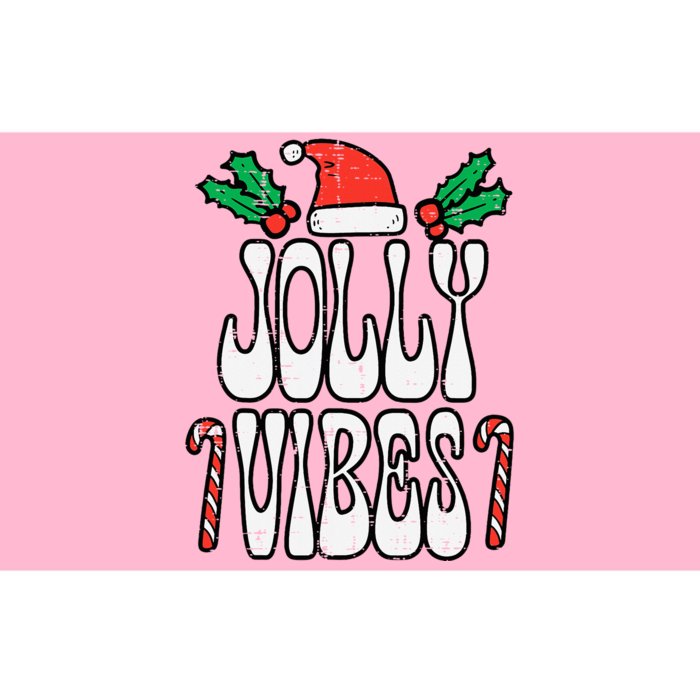 Christmas Jolly Vibes Retro Groovy Xmas Bumper Sticker