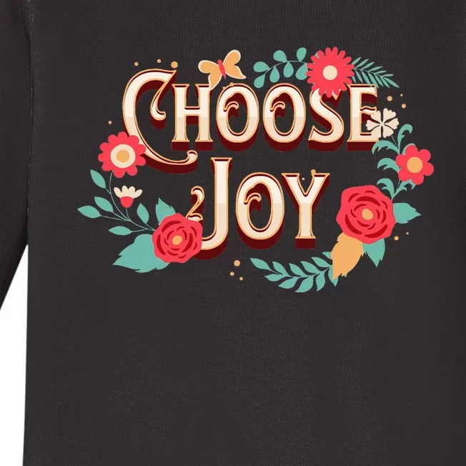 Choose Joy Vote Kamala Harris Baby Long Sleeve Bodysuit