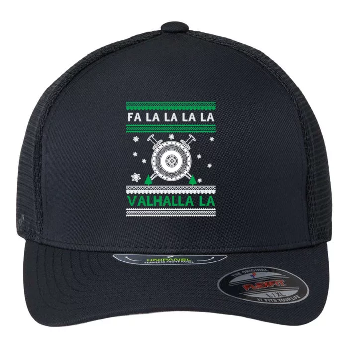 Christmas Jumper Viking Valhalla Flexfit Unipanel Trucker Cap