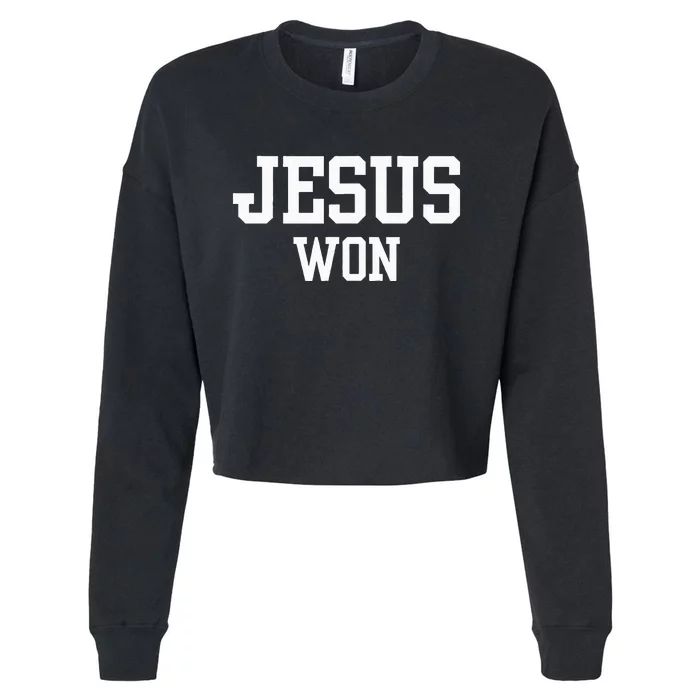 Christian Jesus Won Cropped Pullover Crew