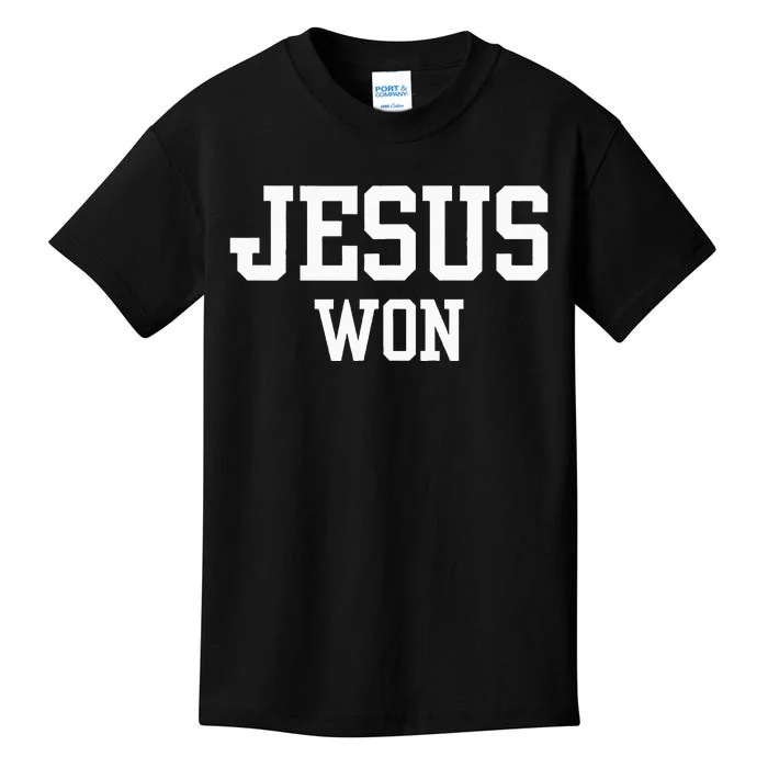 Christian Jesus Won Kids T-Shirt