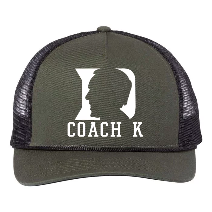 Coach K 1k Wins Basketball Retro Rope Trucker Hat Cap