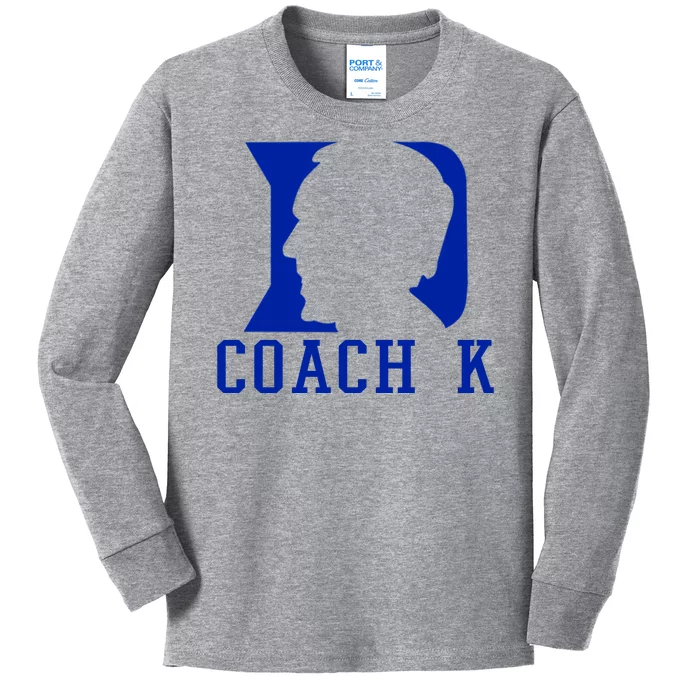 Coach K 1k Wins Basketball Kids Long Sleeve Shirt