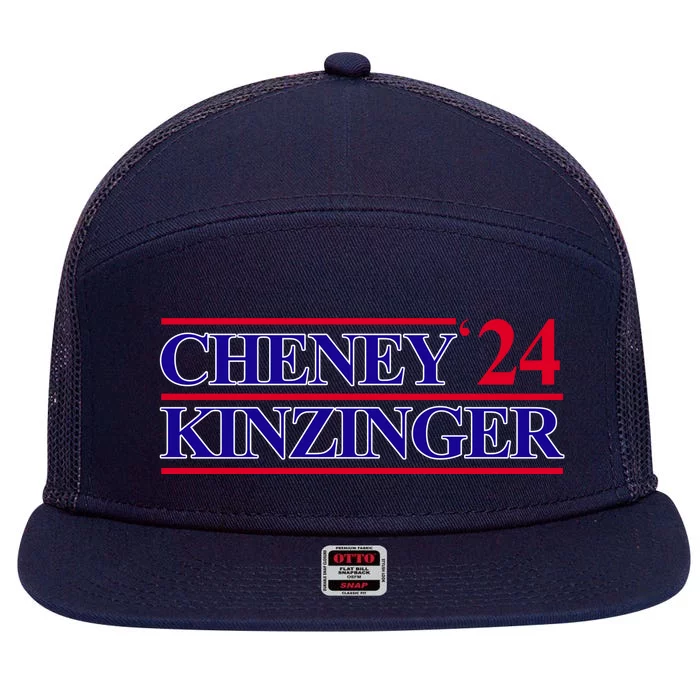 Cheney Kinzinger 2024 Election 7 Panel Mesh Trucker Snapback Hat