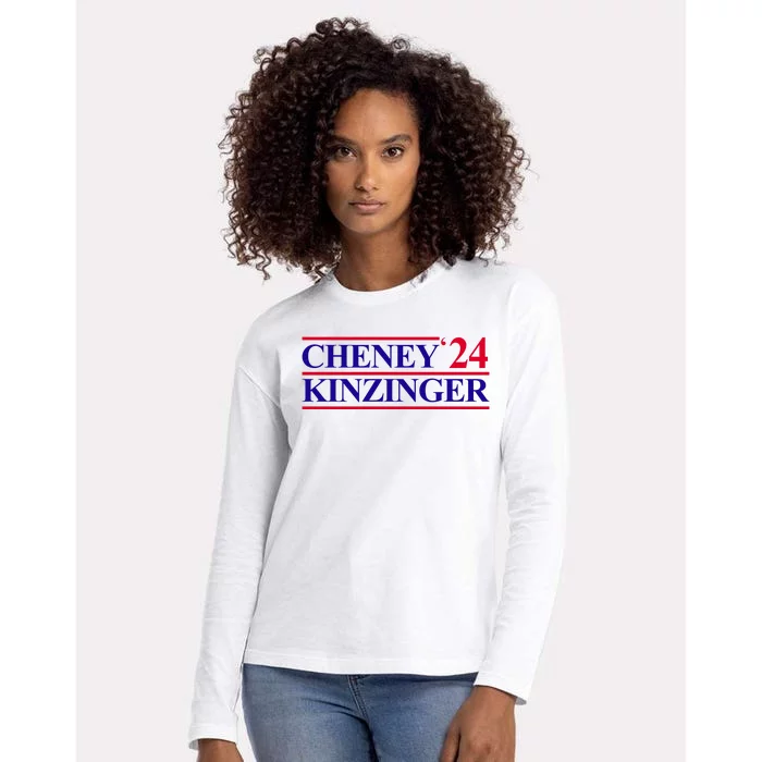 Cheney Kinzinger 2024 Election Womens Cotton Relaxed Long Sleeve T-Shirt