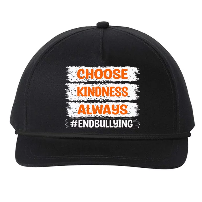 Choose Kindness Always End Bullying Cute Unity Day Orange Snapback Five-Panel Rope Hat