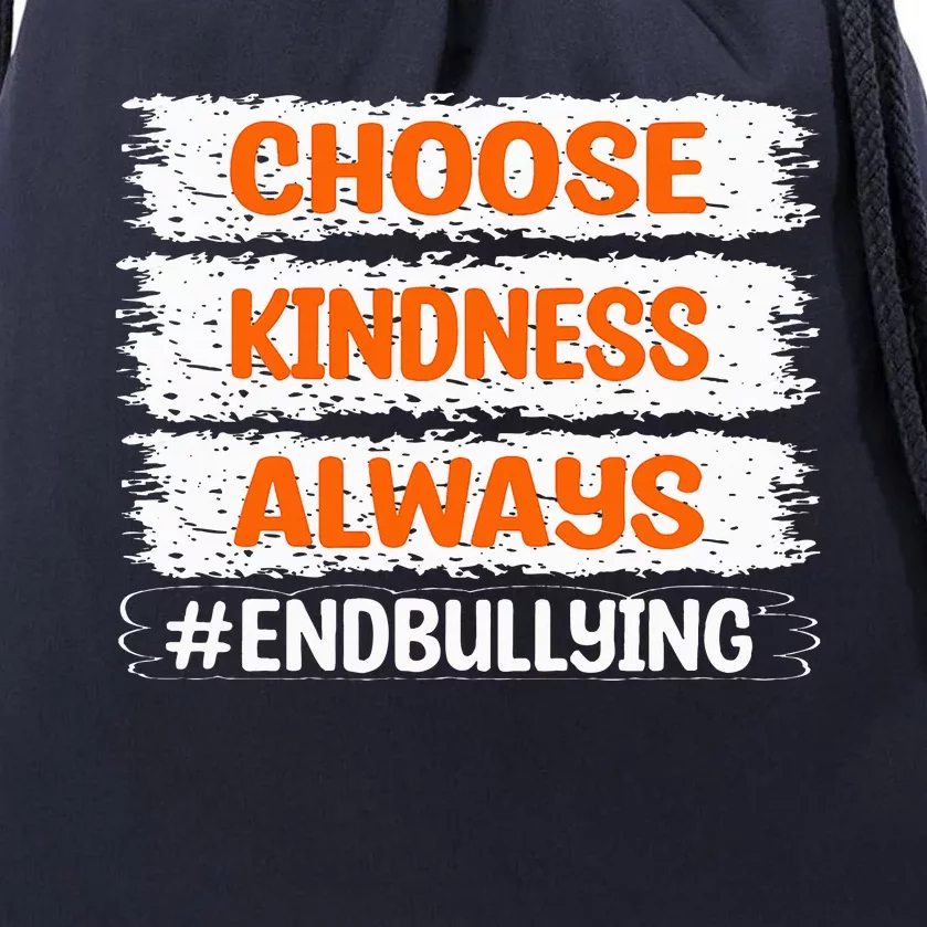 Choose Kindness Always End Bullying Cute Unity Day Orange Drawstring Bag