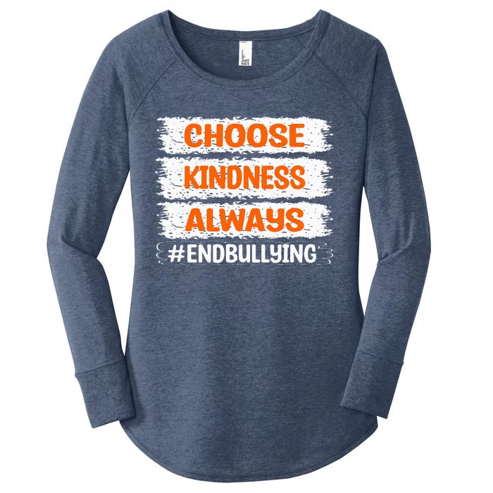 Choose Kindness Always End Bullying Cute Unity Day Orange Women's Perfect Tri Tunic Long Sleeve Shirt