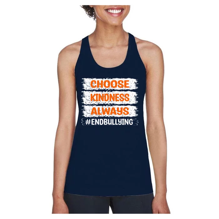 Choose Kindness Always End Bullying Cute Unity Day Orange Women's Racerback Tank