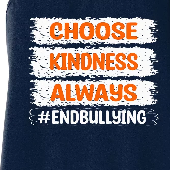 Choose Kindness Always End Bullying Cute Unity Day Orange Women's Racerback Tank