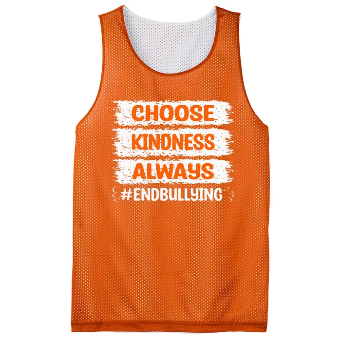 Choose Kindness Always End Bullying Cute Unity Day Orange Mesh Reversible Basketball Jersey Tank