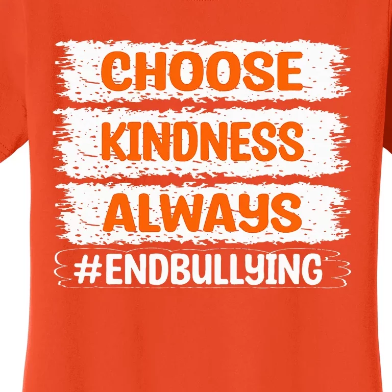 Choose Kindness Always End Bullying Cute Unity Day Orange Women's T-Shirt