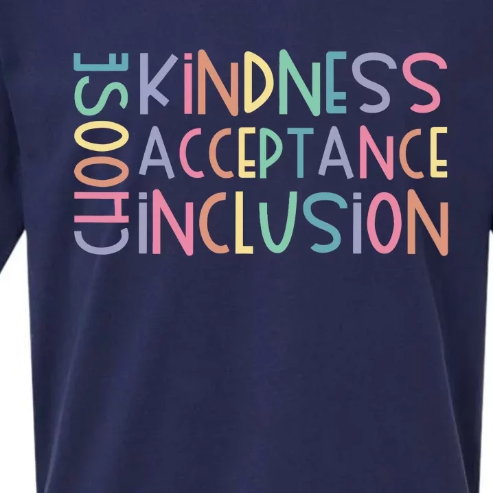 Choose Kindness Acceptance Inclusion Be Kind Unity Day Sueded Cloud Jersey T-Shirt