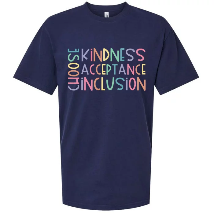 Choose Kindness Acceptance Inclusion Be Kind Unity Day Sueded Cloud Jersey T-Shirt