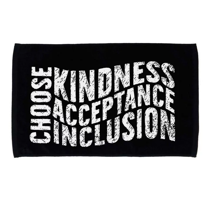 Choose Kindness Acceptation Inclusion Funny Unity Day Orange Microfiber Hand Towel