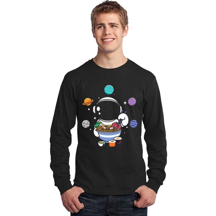 Cute Kawaii Astronaut Eating Ra Tall Long Sleeve T-Shirt