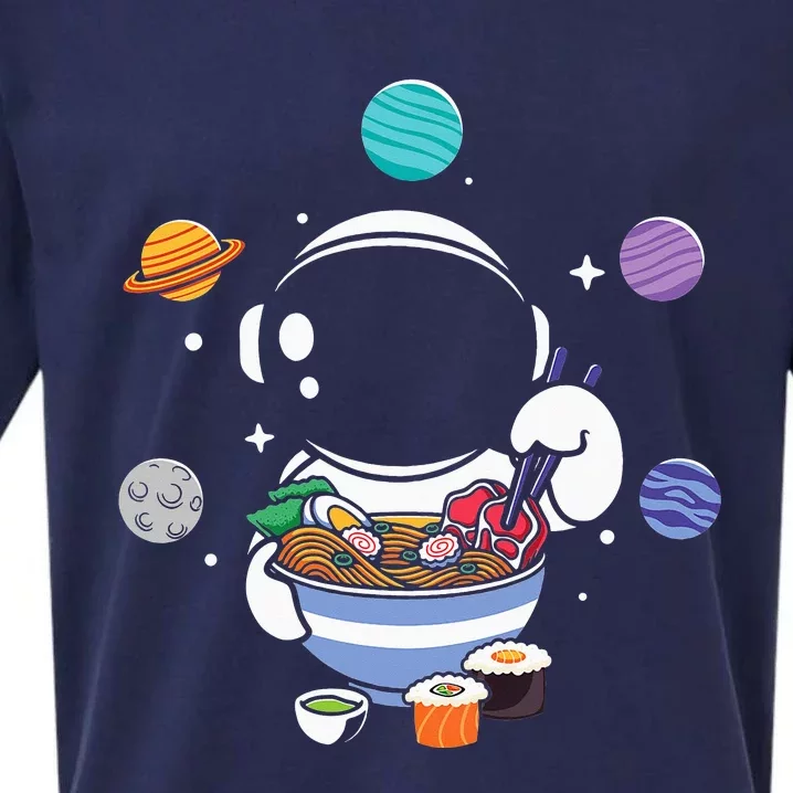 Cute Kawaii Astronaut Eating Ra Sueded Cloud Jersey T-Shirt