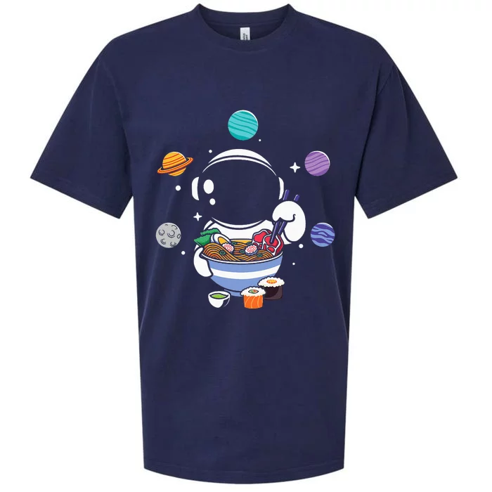 Cute Kawaii Astronaut Eating Ra Sueded Cloud Jersey T-Shirt