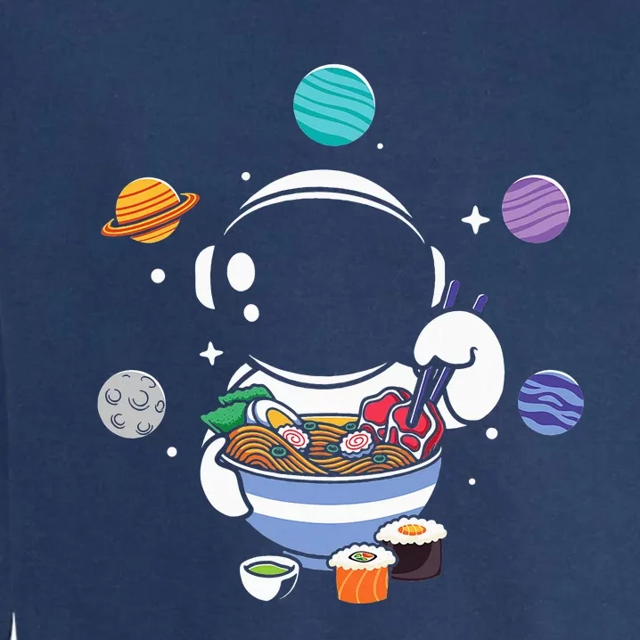 Cute Kawaii Astronaut Eating Ra Garment-Dyed Sweatshirt