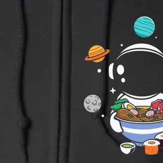 Cute Kawaii Astronaut Eating Ra-kawaii ra bowl Full Zip Hoodie