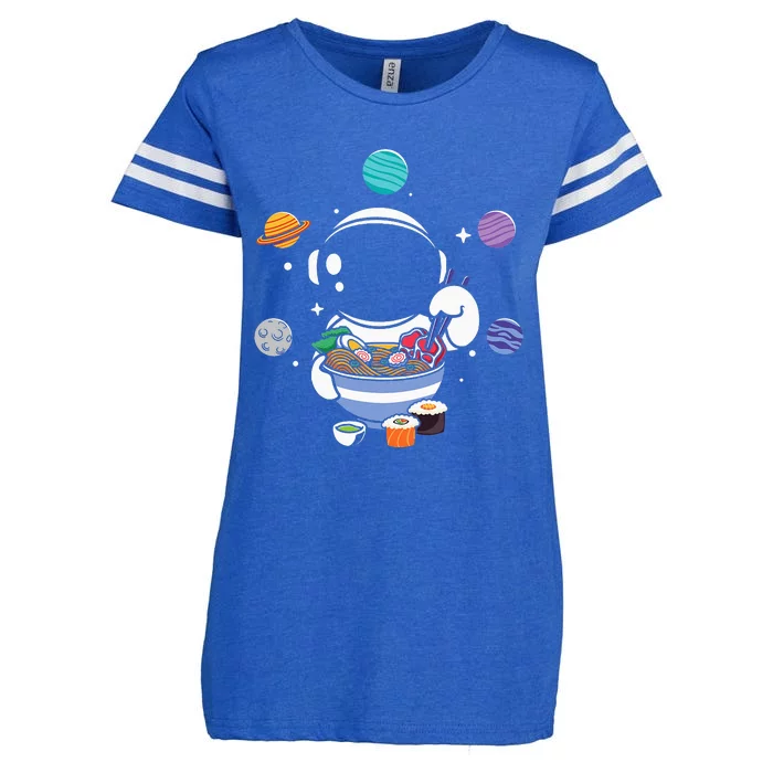 Cute Kawaii Astronaut Eating Ra-kawaii ra bowl Enza Ladies Jersey Football T-Shirt