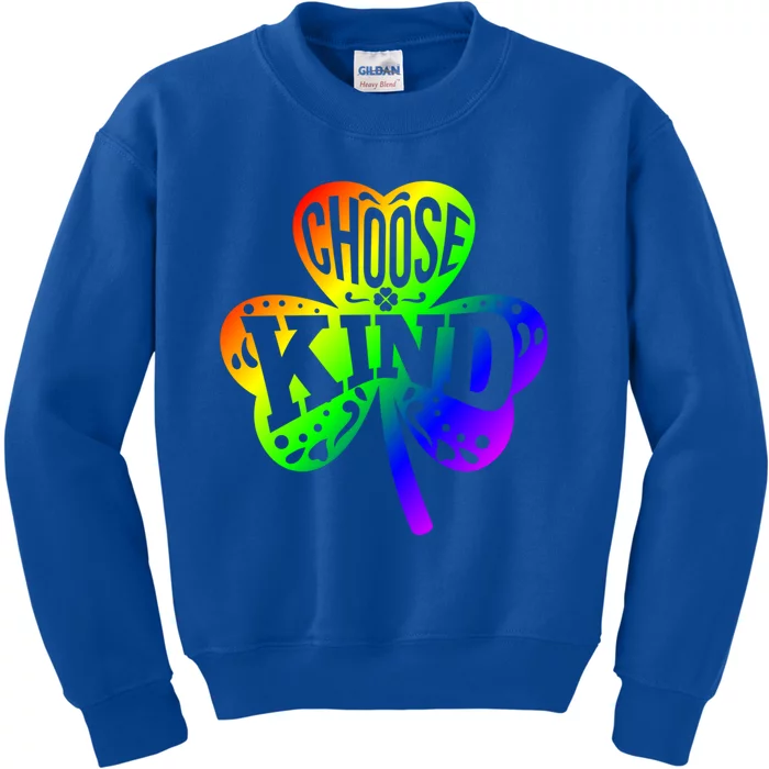 Choose Kind Autism Bullying Prevention St Paddys Day Cute Gift Kids Sweatshirt