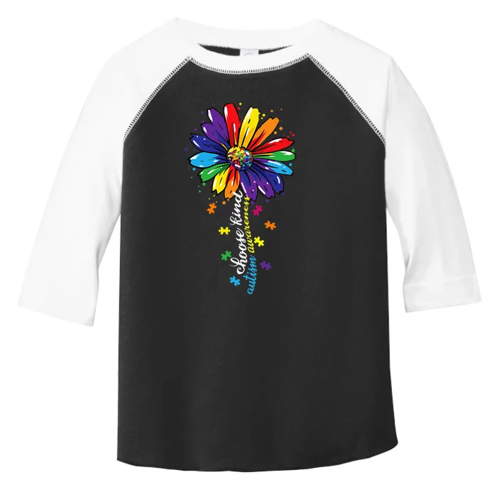 Choose Kind Autism Awareness Sunflower Mom Toddler Fine Jersey T-Shirt