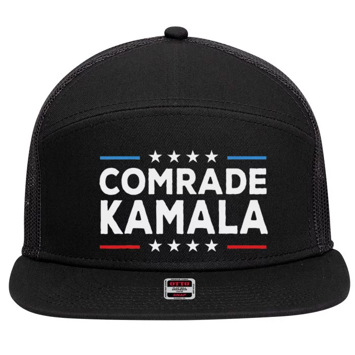 Comrade Kamala Anti Kamala Harris 7 Panel Mesh Trucker Snapback Hat