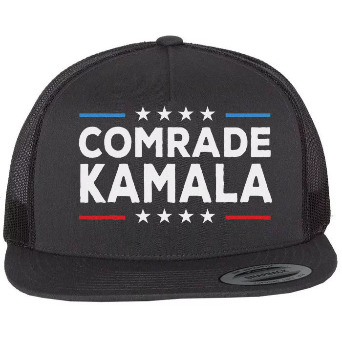 Comrade Kamala Anti Kamala Harris Flat Bill Trucker Hat