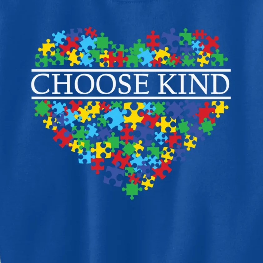 Choose Kind Autism Heart Autism Awareness Day Gift Kids Sweatshirt