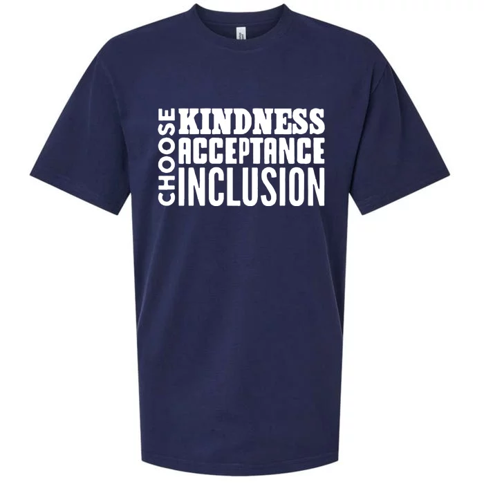 Choose Kindness, Acceptance And Inclusion Sueded Cloud Jersey T-Shirt