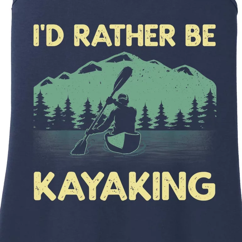 Cool Kayaking Art For Kayak Paddle Boating Kayaker Ladies Essential Tank