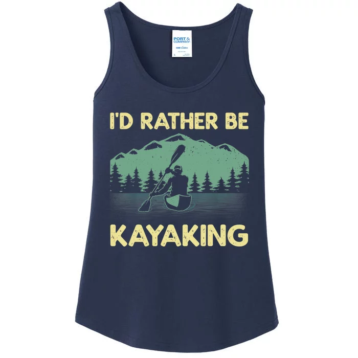 Cool Kayaking Art For Kayak Paddle Boating Kayaker Ladies Essential Tank