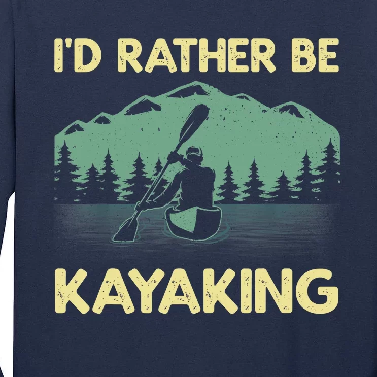 Cool Kayaking Art For Kayak Paddle Boating Kayaker Tall Long Sleeve T-Shirt