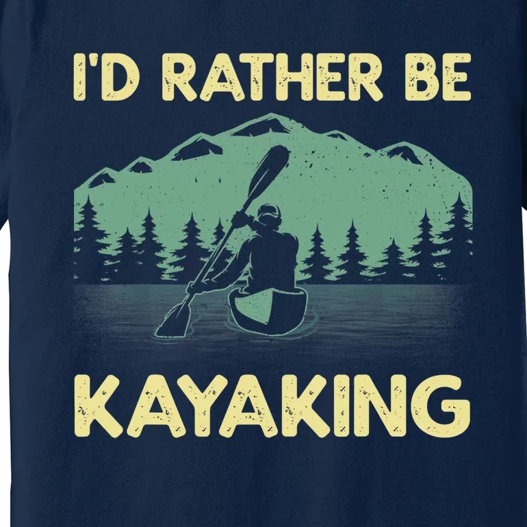 Cool Kayaking Art For Kayak Paddle Boating Kayaker Premium T-Shirt