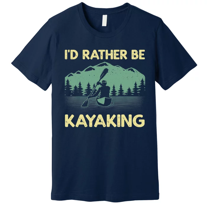 Cool Kayaking Art For Kayak Paddle Boating Kayaker Premium T-Shirt